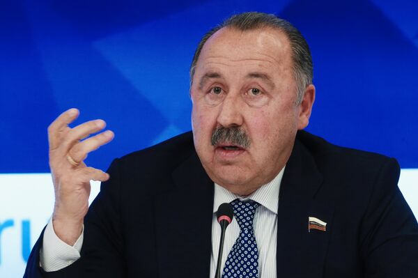 Deputy chairman of the State Duma Committee for Physical Fitness, Sport, Tourism and Youth Affairs Valery Gazzayev at the news conference, Preparations for the 2018 FIFA World Cup and the Future of Russian Sport. (File) Deputy chairman of the State Duma Committee for Physical Fitness, Sport, Tourism and Youth Affairs Valery Gazzayev at the news conference, Preparations for the 2018 FIFA World Cup and the Future of Russian Sport. (File) - Sputnik International
