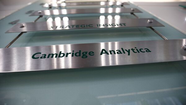 The nameplate of political consultancy, Cambridge Analytica, is seen in central London, Britain - Sputnik International