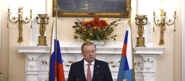 Russian ambassador Alexander Vladimirovich Yakovenko speaking at a news conference Thursday March 22, 2018, at his country's embassy in London in the aftermath of the Salisbury nerve agent attack on Russian double agent Sergei Skripal and his daughter Yulia. - Sputnik International
