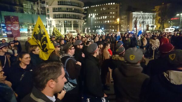 Members of the Belgian Nationalist Student Association organized rally in Ghent against what they call the genocide of white farmers in South Africa Members of the Belgian Nationalist Student Association organized rally in Ghent against what they call the genocide of white farmers in South Africa - Sputnik International