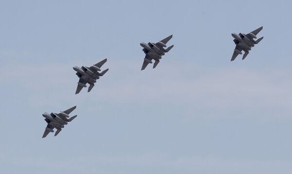 A group of F-15 Eagles. (File) A group of F-15 Eagles. (File) - Sputnik International