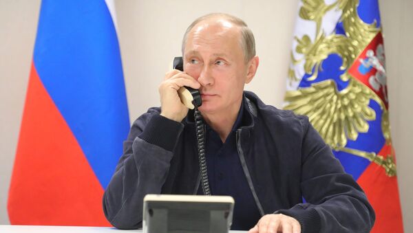 June 23, 2017. Russian President Vladimir Putin during a telephone conversation with Turkish President Tayyip Erdogan. - Sputnik International