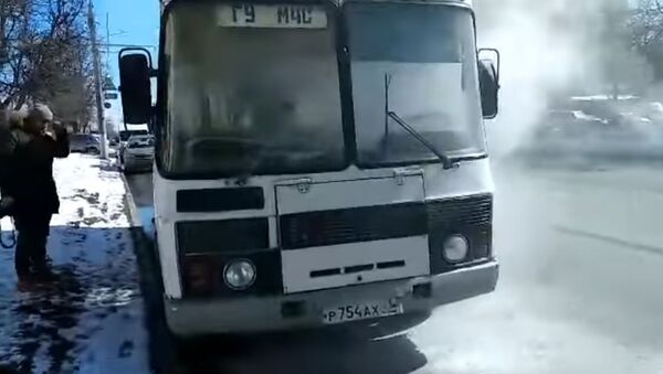 Загорелся автобус с владимирскими журналистами и сотрудниками МЧС - Sputnik International