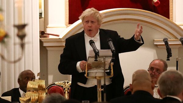 Britain's Foreign Secretary Boris Johnson speaks during a banquet with diplomats at Mansion House in London, Britain - Sputnik International