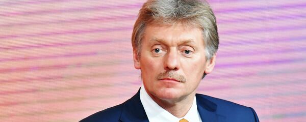 Deputy Chief of Presidential Staff - Presidential Press Secretary Dmitry Peskov during Russian President Vladimir Putin's annual question and answer session at the World Trade Center on Krasnaya Presnya Street, Moscow - Sputnik International