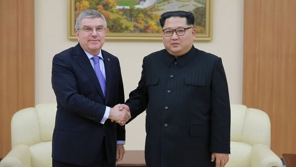 International Olympic Committee (IOC) President Thomas Bach meets with North Korean leader Kim Jong Un in Pyongyang - Sputnik International