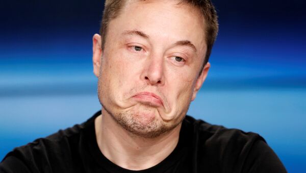 SpaceX founder Elon Musk pauses at a press conference following the first launch of a SpaceX Falcon Heavy rocket at the Kennedy Space Center in Cape Canaveral, Florida, U.S., February 6, 2018 - Sputnik International