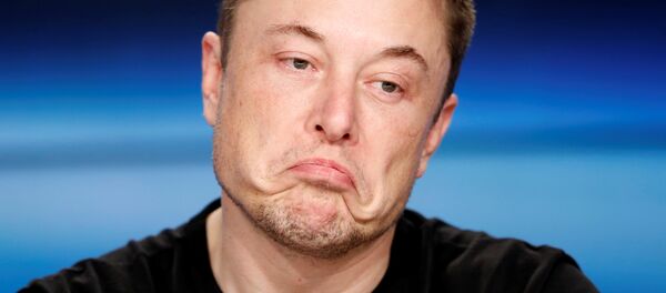 SpaceX founder Elon Musk pauses at a press conference following the first launch of a SpaceX Falcon Heavy rocket at the Kennedy Space Center in Cape Canaveral, Florida, U.S., February 6, 2018 SpaceX founder Elon Musk pauses at a press conference following the first launch of a SpaceX Falcon Heavy rocket at the Kennedy Space Center in Cape Canaveral, Florida, U.S., February 6, 2018 - Sputnik International