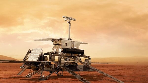 A model of the ExoMars rover to be used by the European Space Agency to drill on the Red Planet in 2020. - Sputnik International
