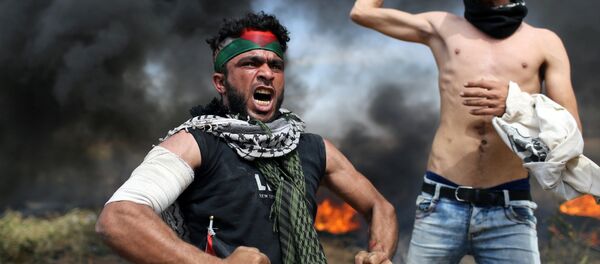 Palestinians' Mass Protests on Gaza Border in Pictures Palestinians' Mass Protests on Gaza Border in Pictures - Sputnik International