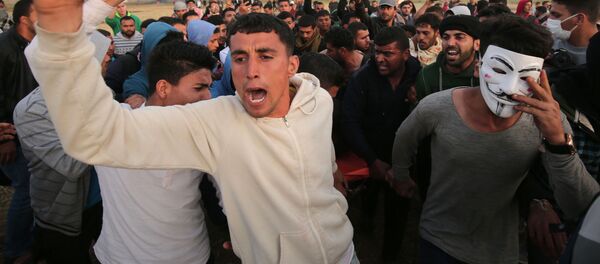 Palestinians' Mass Protests on Gaza Border in Pictures Palestinians' Mass Protests on Gaza Border in Pictures - Sputnik International