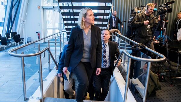 Norway's Justice Minister Sylvi Listhaug announces her resignation in Oslo, Norway, March 20, 2018 - Sputnik International