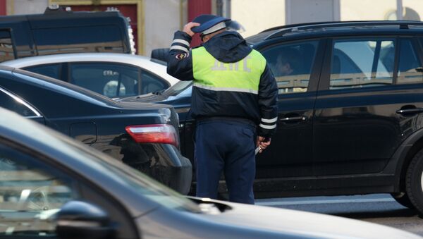 A traffic patrol service officer in Moscow. File photo - Sputnik International