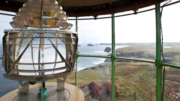 Martin Shpanberg Lighthouse on the Crab Cape, Shikotan Island, Kuril Islands - Sputnik International