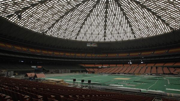 The Houston Astrodome, pictured in 2012, before the pitch was dug up - Sputnik International