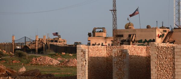 A picture taken on April 2, 2018 shows a general view of a US military base in the al-Asaliyah village, between the Syrian city of Aleppo and the northern town of Manbij - Sputnik International