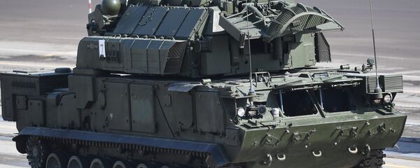 A TOR-M2U all-weather short range missile systems during the rehearsal of the Victory Parade at the Alabino military training ground in the Moscow Region - Sputnik International