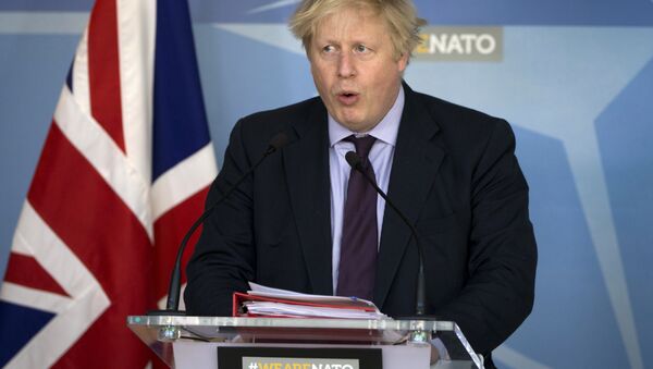 British Foreign Secretary Boris Johnson speaks during a media conference at NATO headquarters in Brussels on Monday, March 19, 2018. - Sputnik International