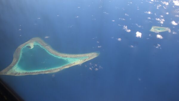 Aerial view of reefs in the disputed Spratly islands. (File) - Sputnik International