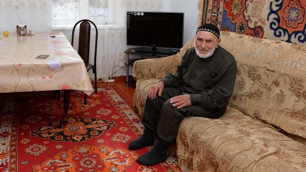 Centenarian Appaz Illiyev at home in the village of Guli, Dzheirakhsky district, Ingushetia. (File) - Sputnik International