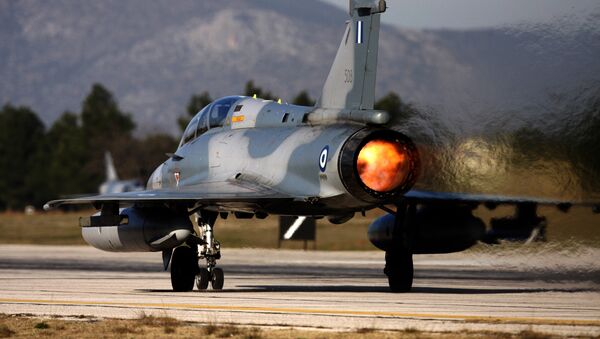 (File) An Mirage 2000-5 takes off at Tanagra Air Force base, north of Athens, Greece on Tuesday, Jan. 20, 2009 - Sputnik International