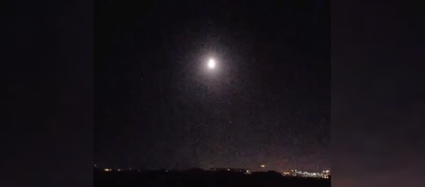 A missile seen flying over Damascus, Syria as US President Donald Trump announced his decision to bomb the country April 13. - Sputnik International