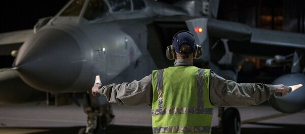 An RAF Tornado taxis into its hangar in Akrotiri, Cyprus April 14, 2018, after completing its mission An RAF Tornado taxis into its hangar in Akrotiri, Cyprus April 14, 2018, after completing its mission - Sputnik International
