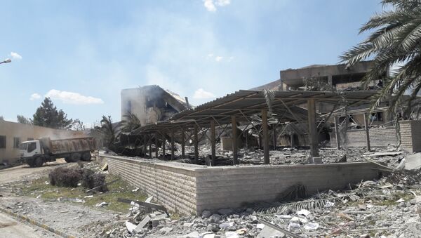 Aftermath of attack on the Barzah scientific research center near Damascus, April 14, 2018 - Sputnik International