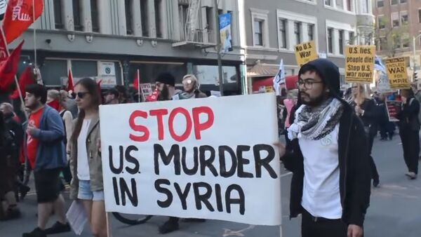 'Hands Off Syria:' Rally Against Strikes On Syria Held In US - Sputnik International