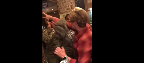 Judy Tucker Altercation with Soldiers Judy Tucker Altercation with Soldiers - Sputnik International
