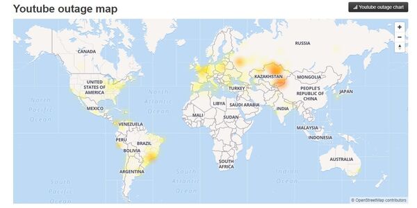 Youtube outage map Youtube outage map - Sputnik International