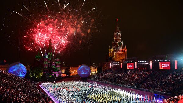 The closing ceremony of the 10th Spasskaya Tower International Military Music Festival in Moscow - Sputnik International