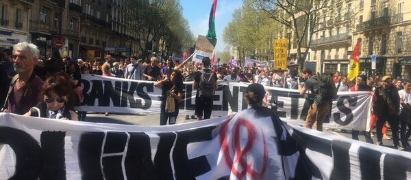 Demonstration against the French government's reform plans in Paris - Sputnik International