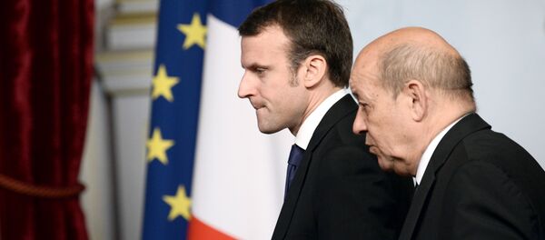 Emmanuel Macron (L) and Jean-Yves Le Drian, file photo. Emmanuel Macron (L) and Jean-Yves Le Drian, file photo. - Sputnik International
