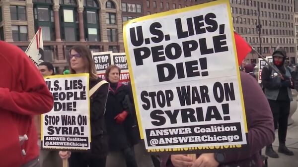 US: Chicago Residents Protest Against US-Led Coalition Strikes in Syria - Sputnik International