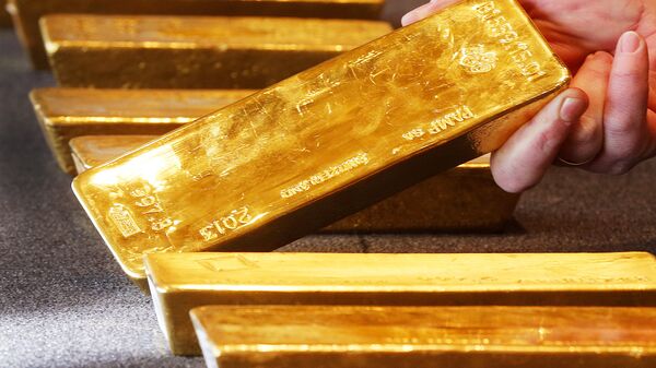 Various gold bars are on display at the Bundesbank headquarter in Frankfurt, Germany (File) - Sputnik International