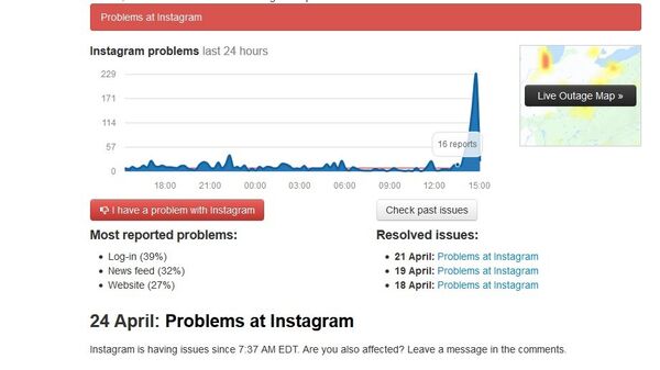  Problems at Instagram - Sputnik International