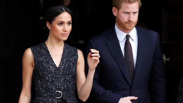 Britain's Prince Harry and his fiancee Meghan Markle leave a service at St Martin-in-The Fields to mark 25 years since Stephen Lawrence was killed in a racially motivated attack, in London, Britain, April 23, 2018 - Sputnik International