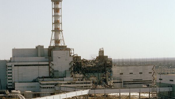 An accident happened at the Chernobyl Nuclear Power Station on April 26, 1986. The Chernobyl electricity plant as seen from the fourth power unit - Sputnik International