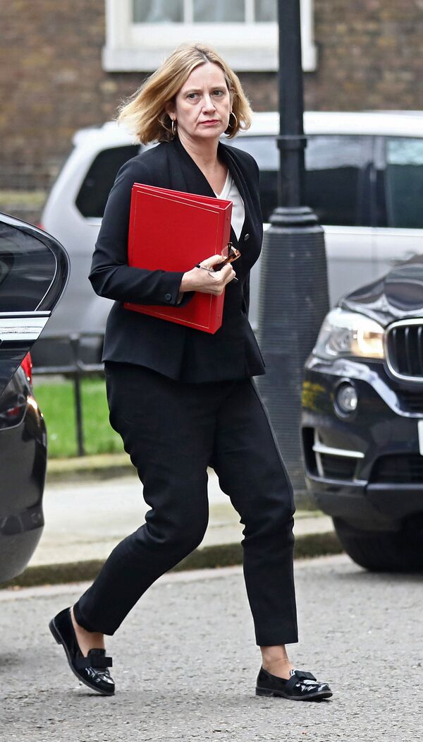 Britain's Home Secretary Amber Rudd arrives in Downing Street in London, Britain, April 12, 2018 Britain's Home Secretary Amber Rudd arrives in Downing Street in London, Britain, April 12, 2018 - Sputnik International