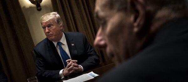 US President Donald Trump (L) and White House Chief of Staff John Kelly wait for a meeting with lawmakers in the Cabinet Room of the White House on September 13, 2017 in Washington, DC. - Sputnik International