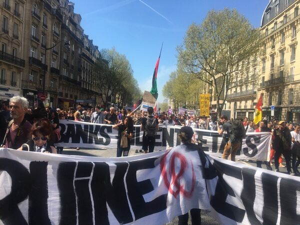 May Day labour union march in Paris, France, May 1, 2018 May Day labour union march in Paris, France, May 1, 2018 - Sputnik International