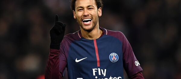 (FILES) In this file photo taken on January 27, 2018 Paris Saint-Germain's Brazilian forward Neymar reacts during the French L1 football match between Paris Saint-Germain (PSG) and Montpellier (MHSC) at the Parc des Princes stadium in Paris - Sputnik International