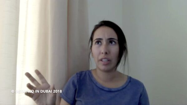 This undated image from video provided by Detained in Dubai, a London-based for-hire advocacy group long critical of the United Arab Emirates, shows Sheikha Latifa bint Mohammed Al Maktoum, a daughter of Dubai's ruler, in a 40-minute video in which she says she's planning on fleeing the country in Dubai, UAE - Sputnik International