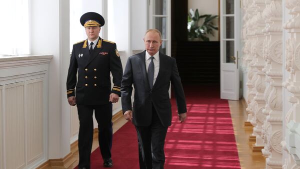 Russian President Vladimir Putin after his inauguration ceremony in the Kremlin - Sputnik International