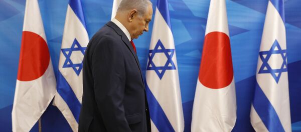 Israeli Prime Minister Benjamin Netanyahu ahed of his meeting with Japanese Prime Minister Shinzo Abe, at the Prime Minister's Office in Jerusalem Wednesday, May 2, 2018. - Sputnik International