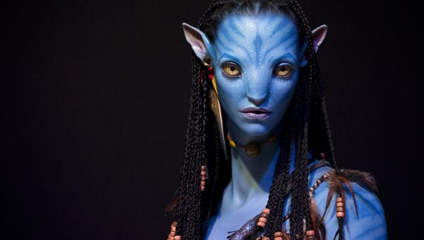 A bust in 3D by Legacy Effect of a character from the film Avatar is displayed in the  3 D Print Show exhibition in Paris on November 15, 2013 - Sputnik International