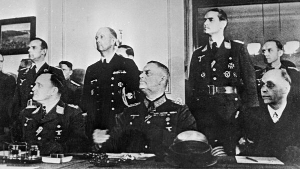 German delegation at the signing of the German instrument of surrender. May 8, 1945. Berlin - Sputnik International