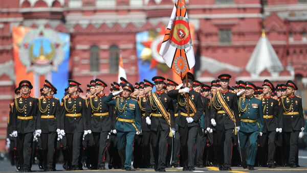 Parade crew of Suvorov Military School on the military parade devoted to the 73rd anniversary of the victory in the Great Patriotic War of 1941-1945 - Sputnik International