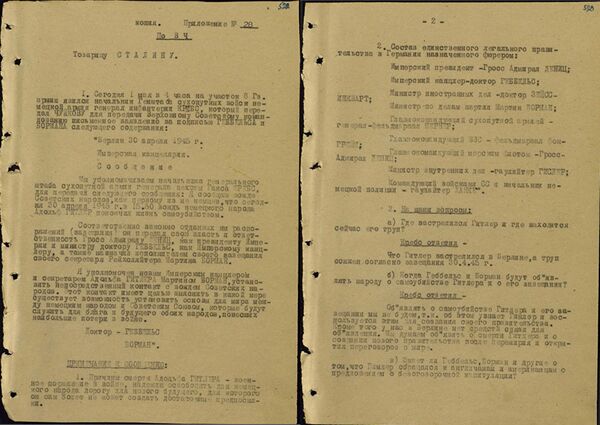 Hitler Kaput: How Stalin Learned About the Fuhrer's Suicide - Sputnik International